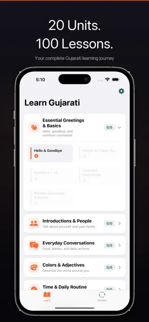 Learn Gujarati App screenshot 1