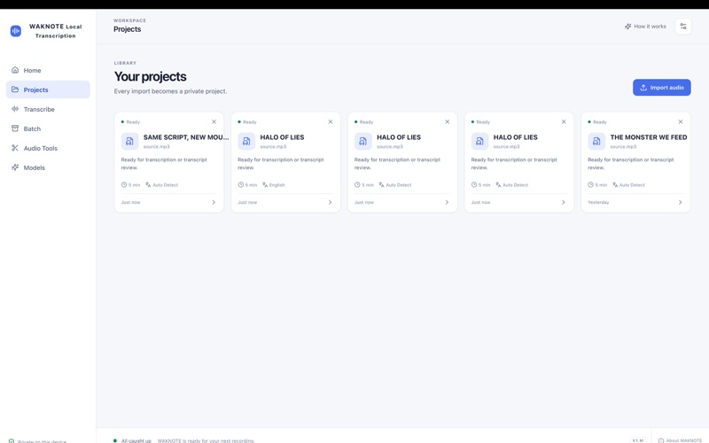 WAKNOTE: Local AI Transcribe screenshot 6