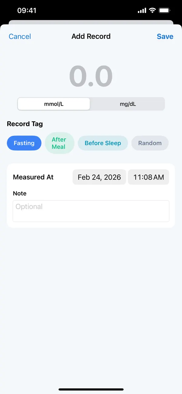 Screenshot #2 pour Family Glucose Log