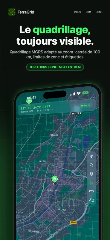 TerraGrid: MGRS軍用GPSナビ screenshot 2 of 10
