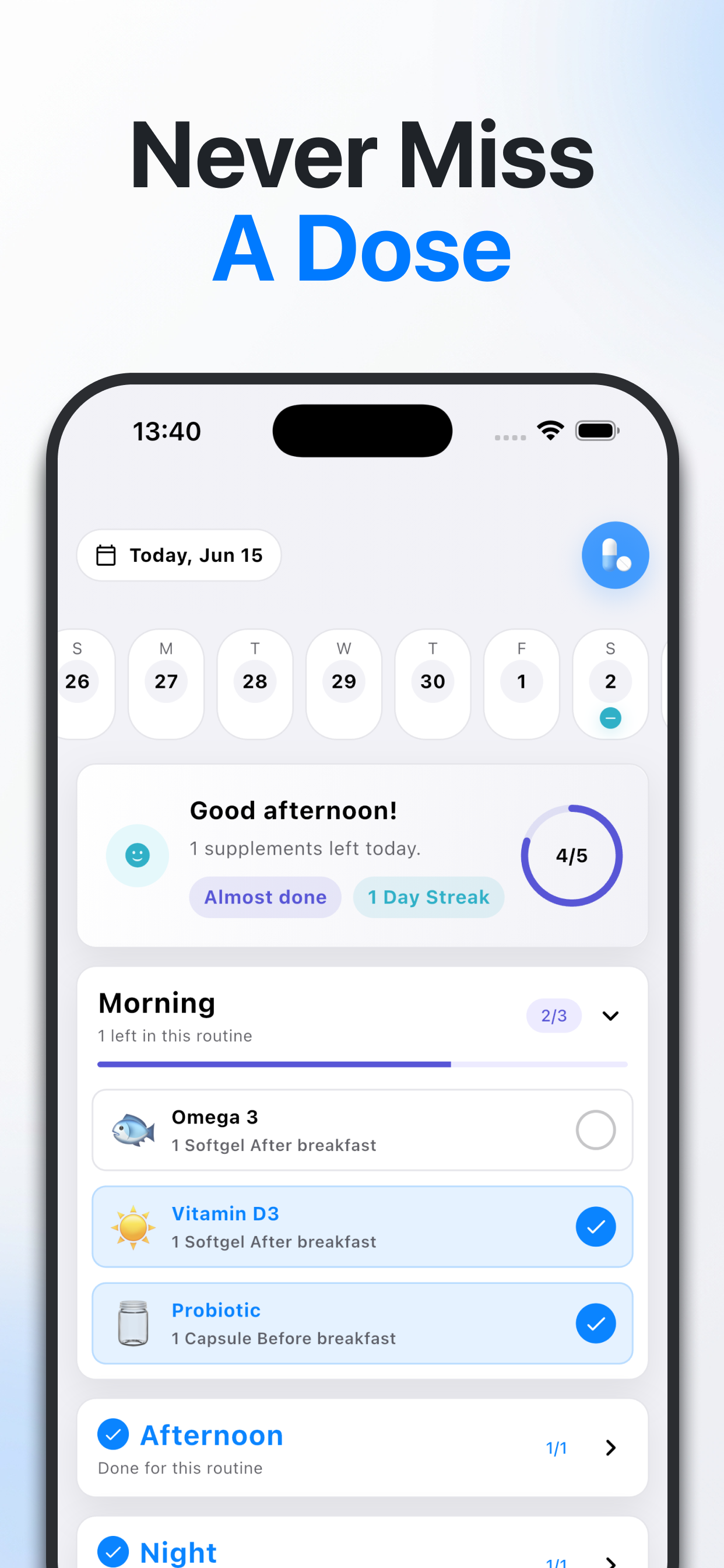 Supplement & Routine Tracker