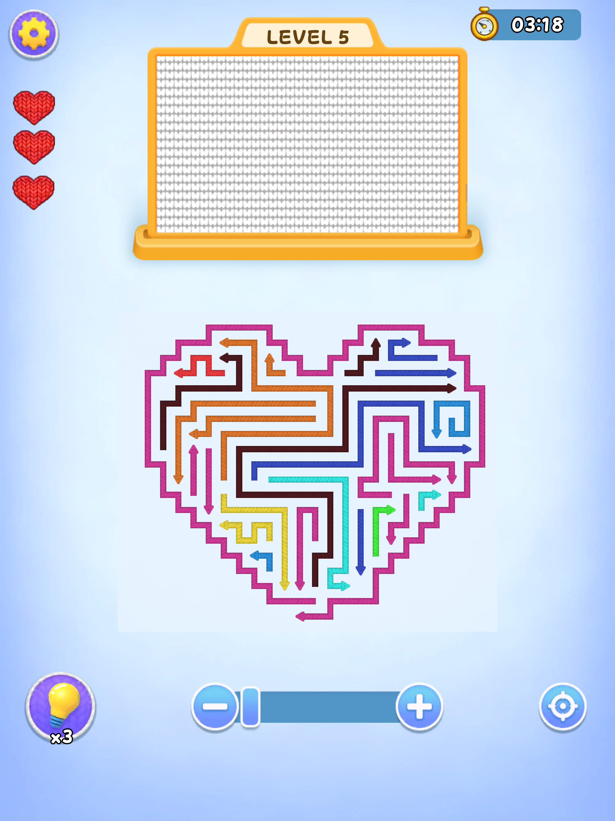 Arrow Tangle: Yarn Puzzle