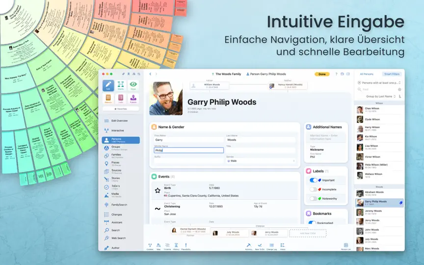 Screenshot von MacFamilyTree 11 auf dem iPhone 2