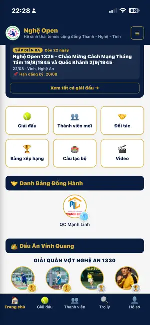 Nghệ Open - Giải Tennis screenshot 1