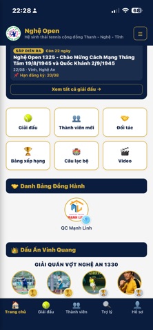 Nghệ Open - Giải Tennis iPhone screenshot