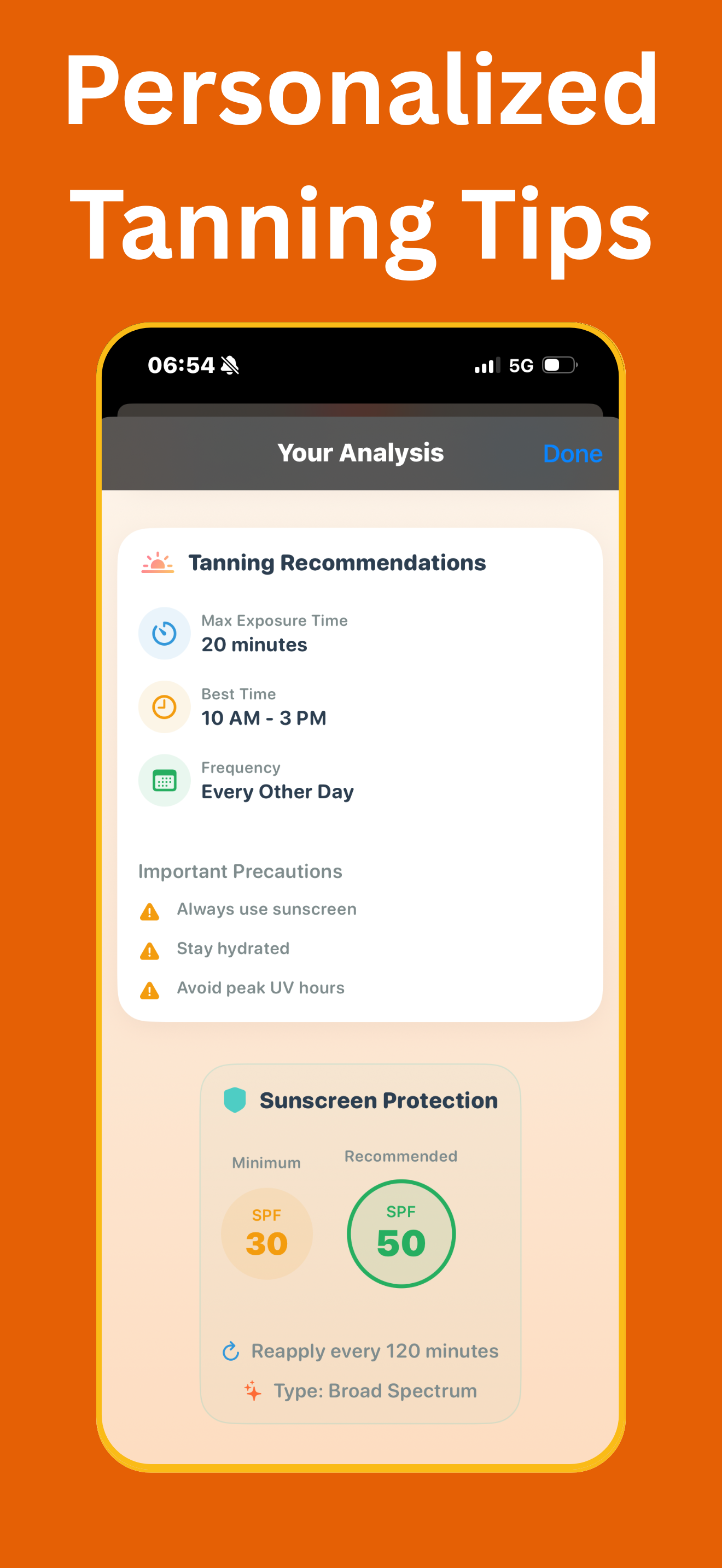 Tanning App: SunGlow