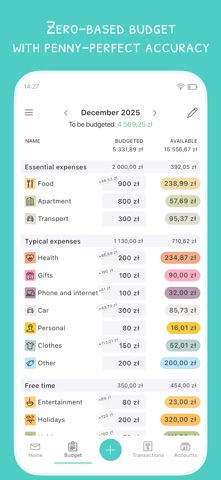 4grosze - Envelope Budgeting iPhone screenshot
