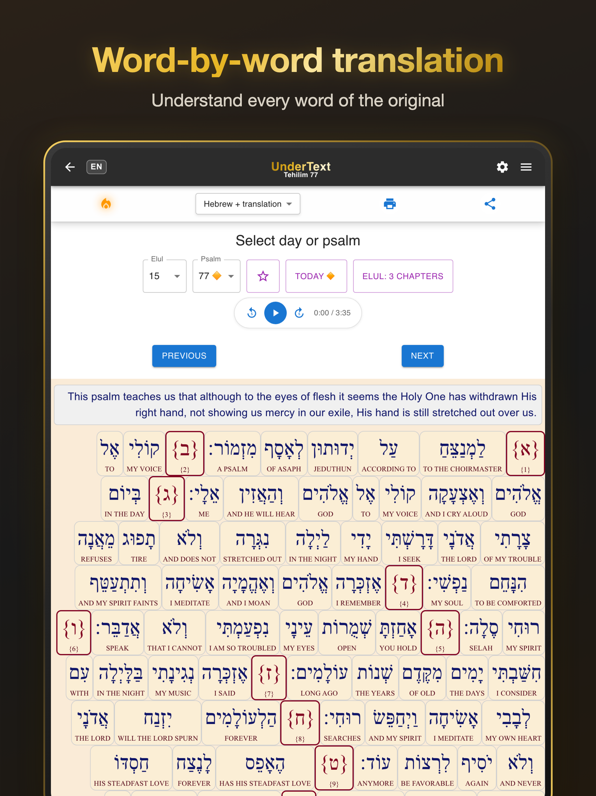 UnderText: Siddur & Tehillim screenshot 11