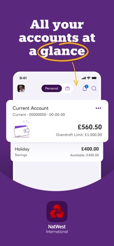 NatWest International iPhone screenshot