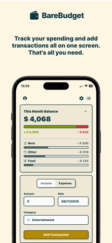 Simple Budget Expense Tracker Screenshot 3 of 4
