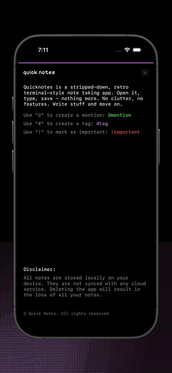 #4. Quick.Notes (iOS) Által: Cristian Radu