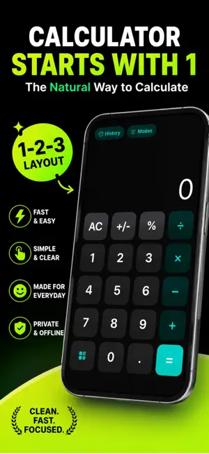 Calculator: 1-2-3 Number Pad screenshot 1