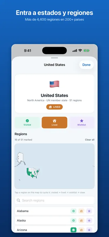 Mapa Mundial: Países Visitados screenshot 4 of 6