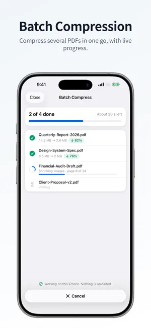 Smart PDF Compressor: Reduce screenshot 4