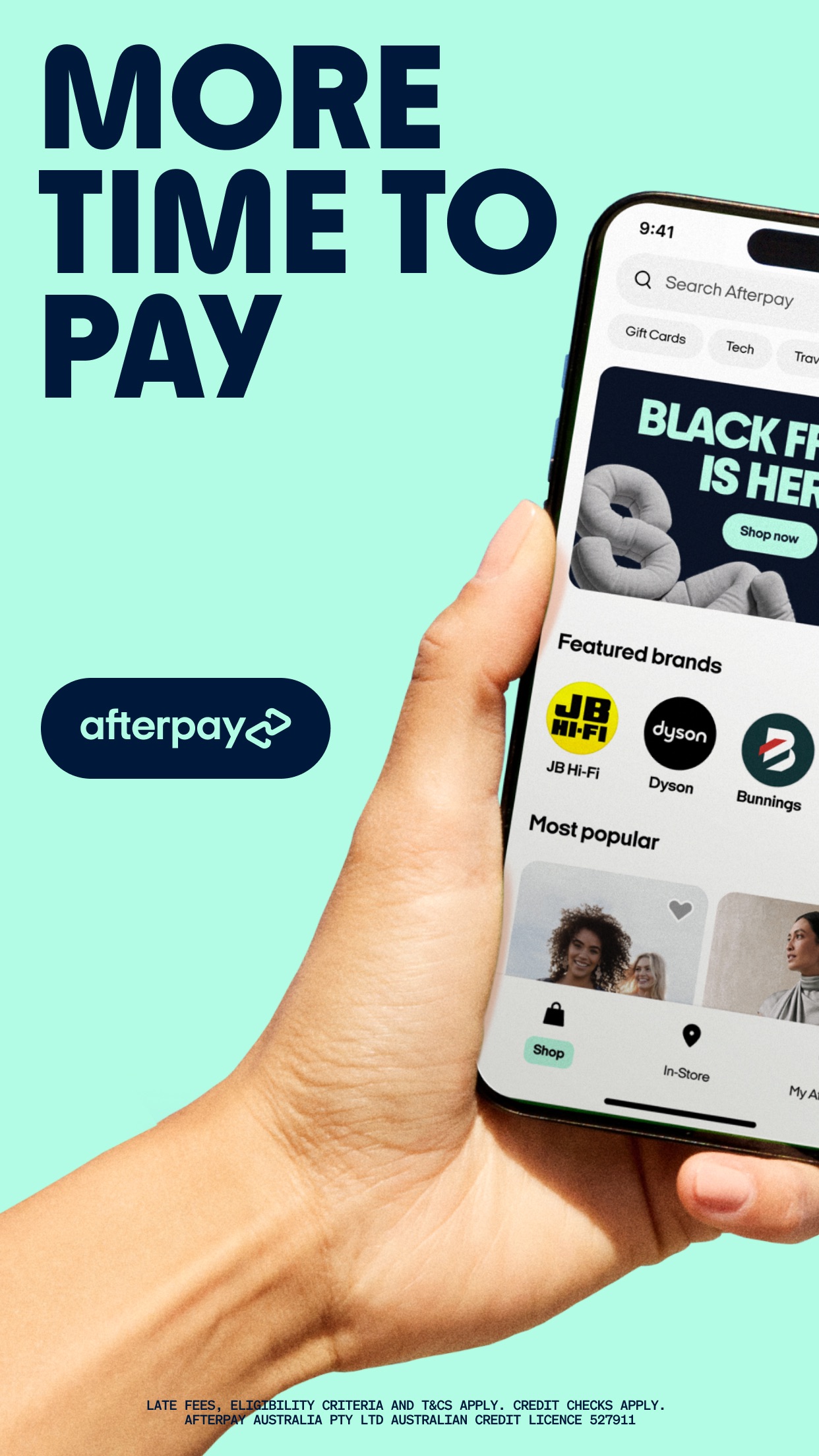 Screenshot 1 of Afterpay. Pay over time