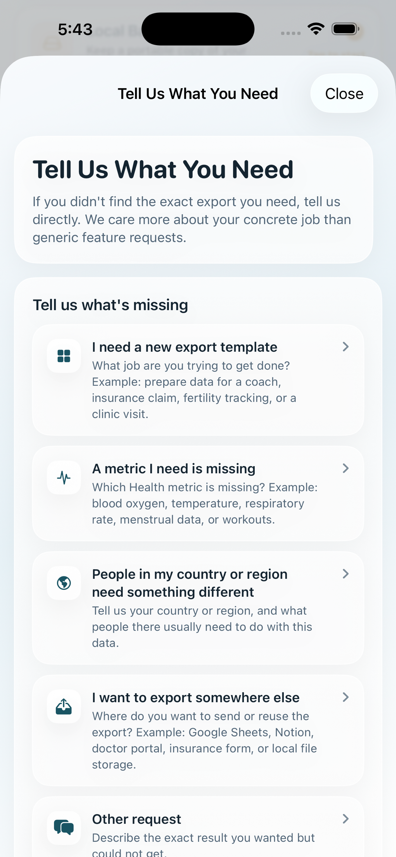 Health Export Lite screenshot 3