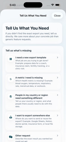Health Export Lite Screenshot 3 of 6