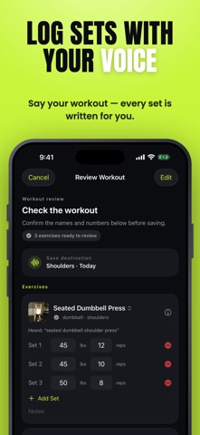 SayLift - AI Workout Tracker Screenshot 2 of 9