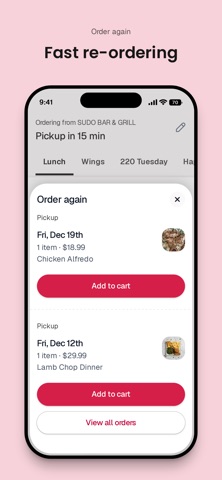 Sudo Bar & Grill App iPhone screenshot
