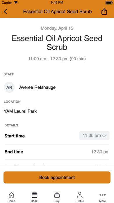YAM - Yoga & Massage Screenshot