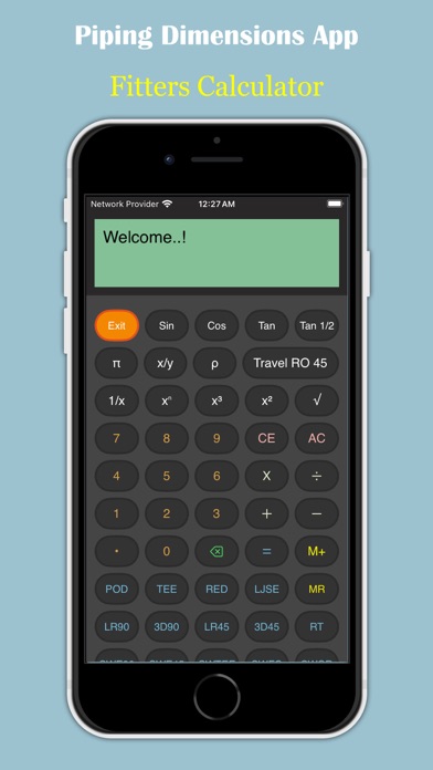 Piping Dimensions App Screenshot