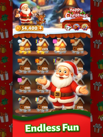 Happy Christmas Candy Match 3 iPad screenshot