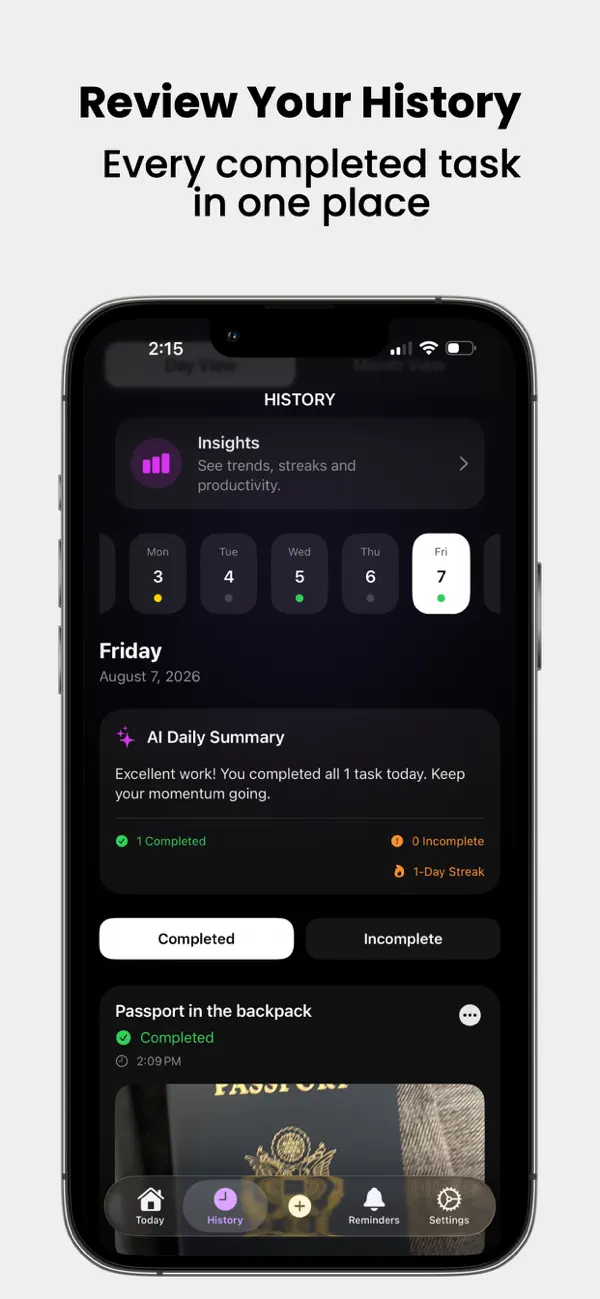 Screenshot #3 pour DoneSnap: Task Reminder