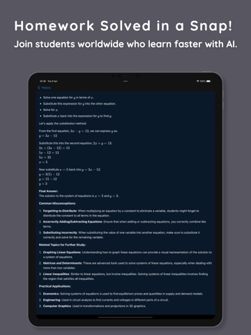 AI Photo Answer iPad screenshot