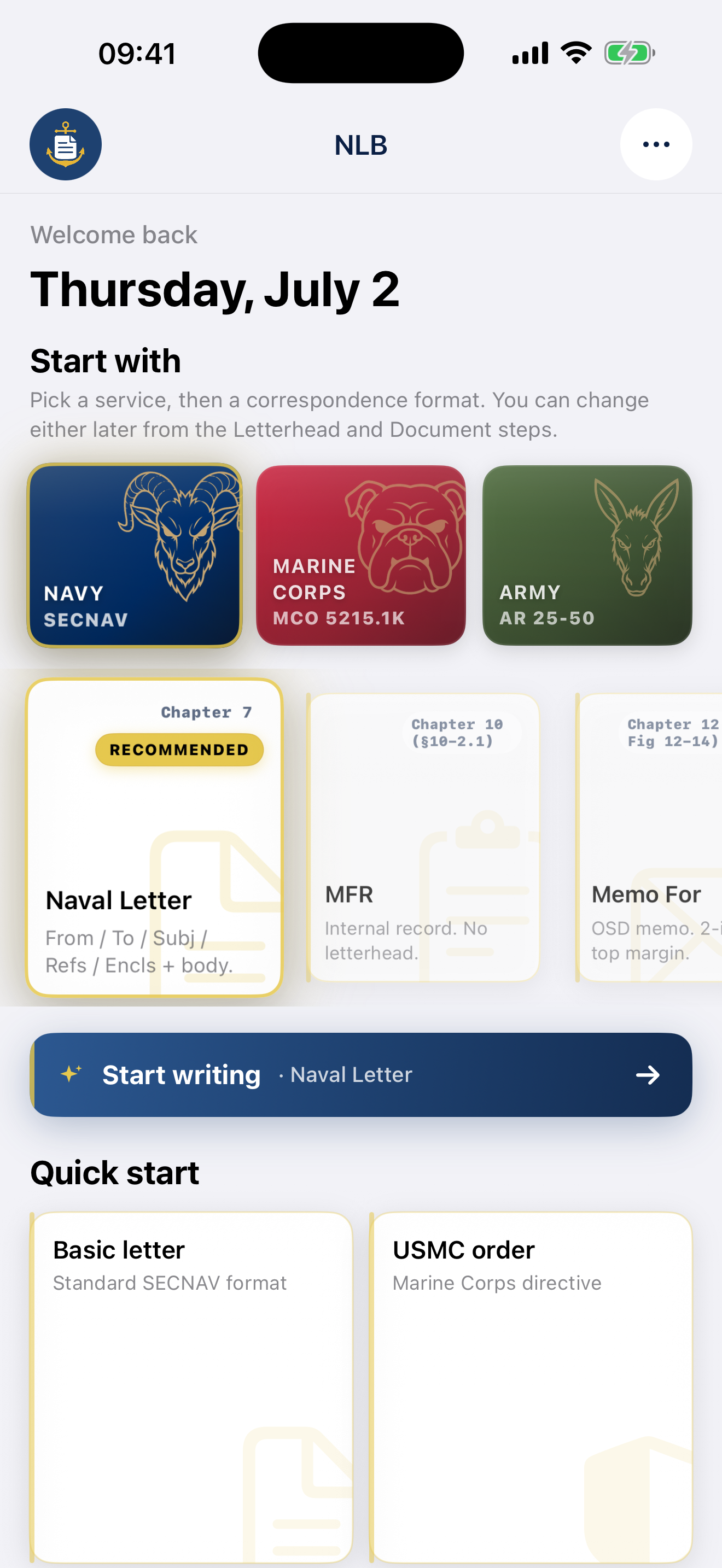 Naval Letter Builder screenshot 4