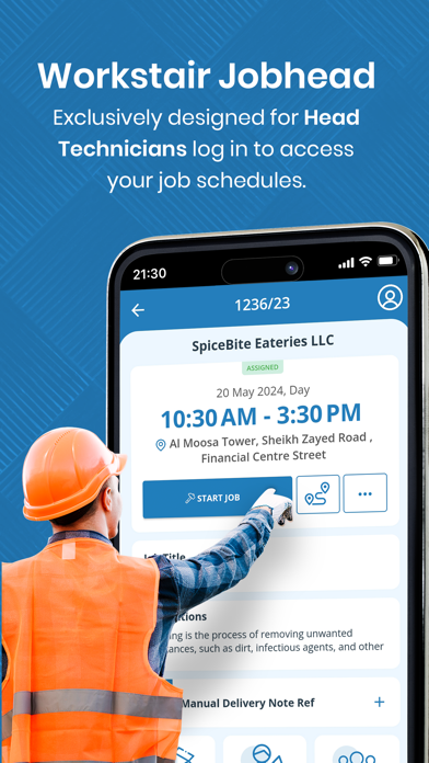 Workstair Jobhead app screenshot