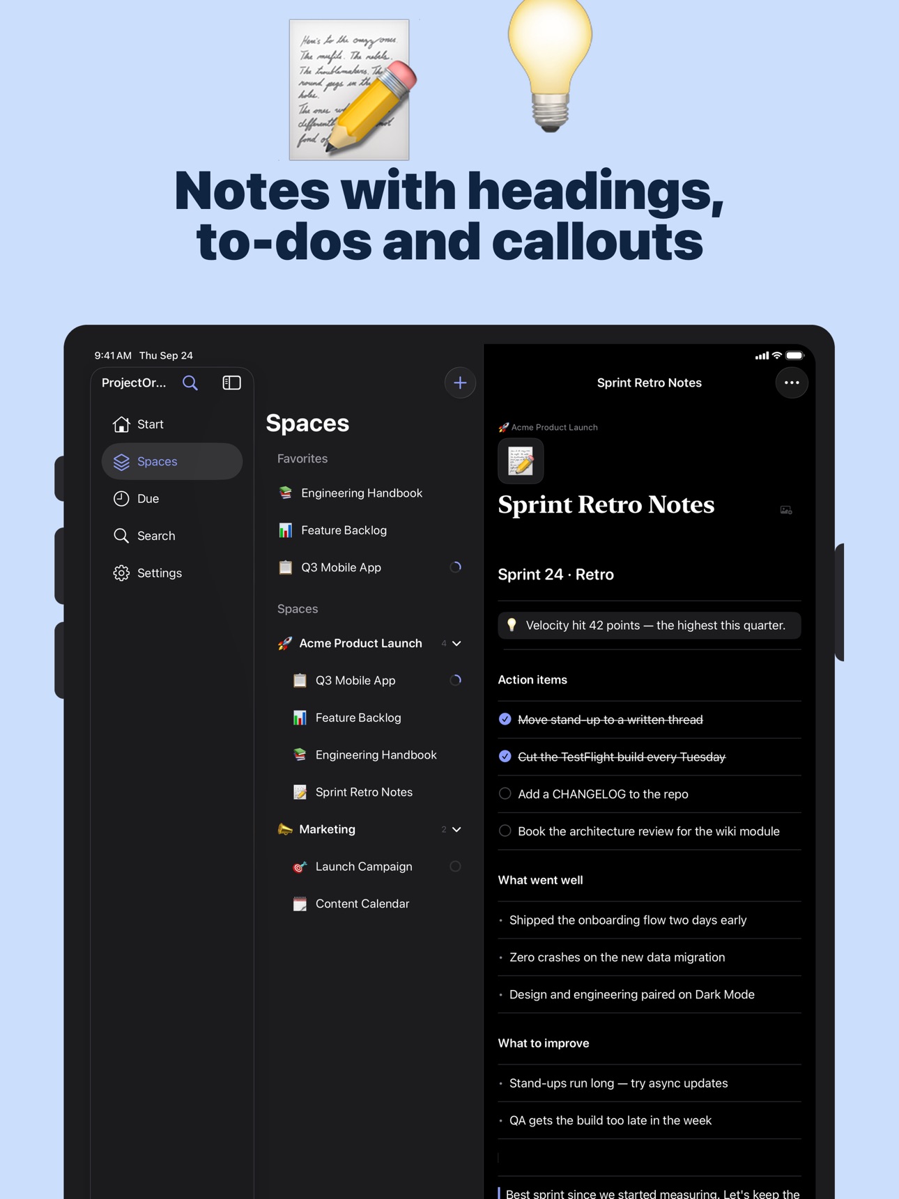 Screenshot 10 of Project Planner, Notes & Wiki