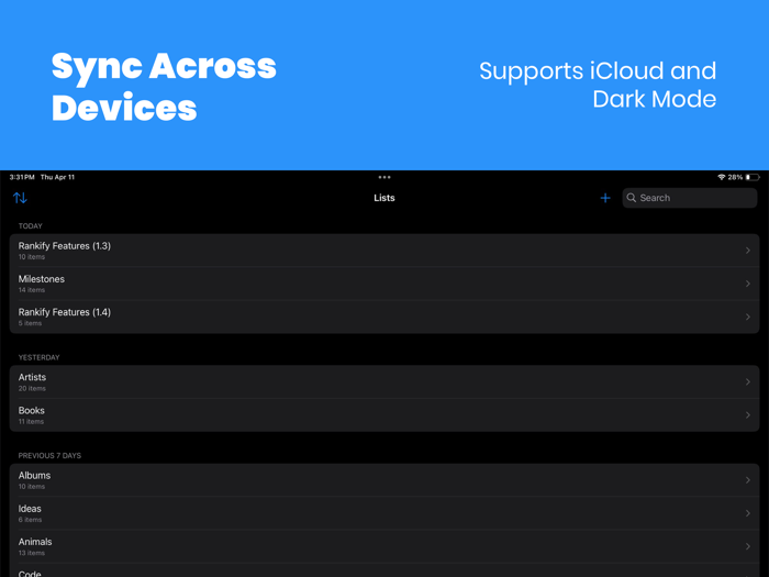 Rankify Rank Your Lists