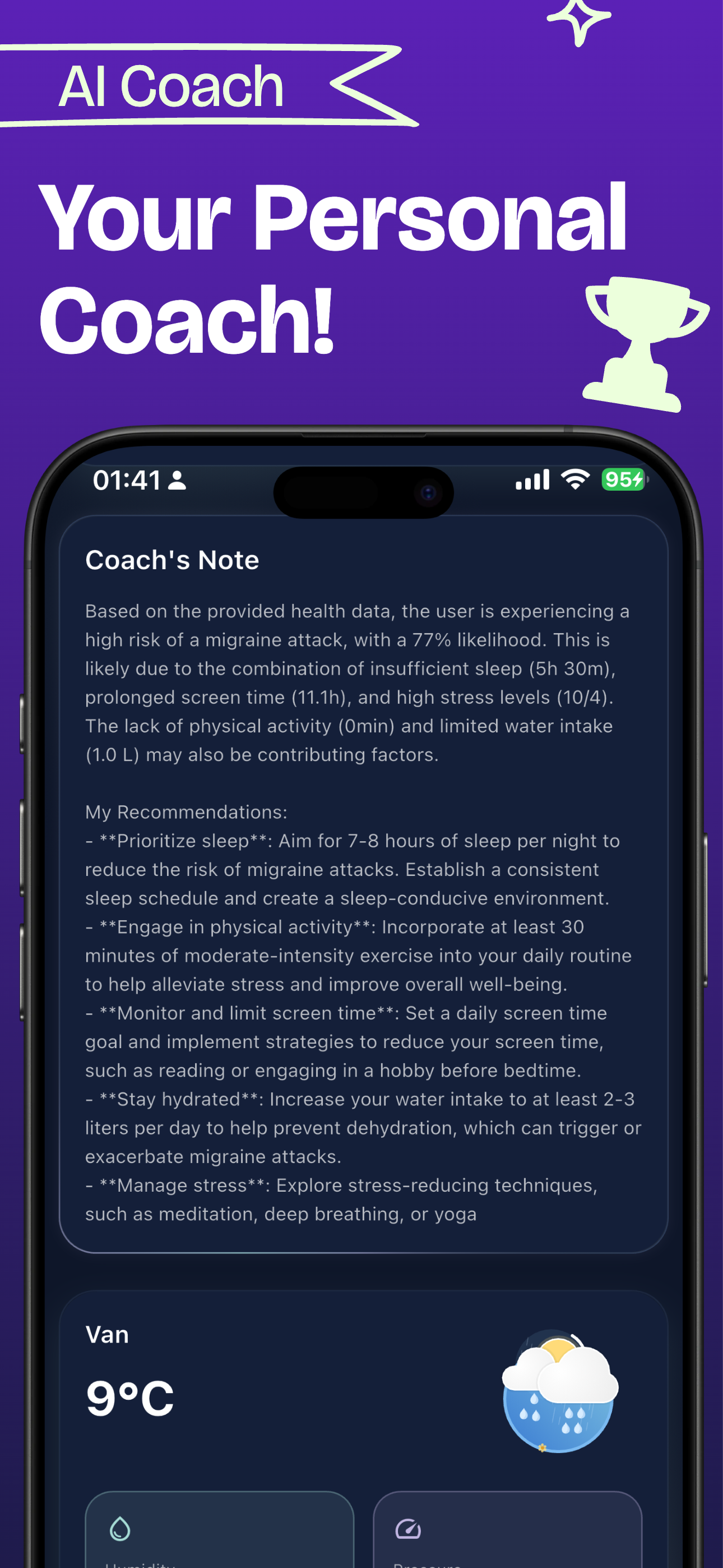 MigraFocus Migraine Tracker AI