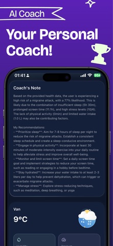 MigraFocus Migraine Tracker AI Screenshot 5 of 10
