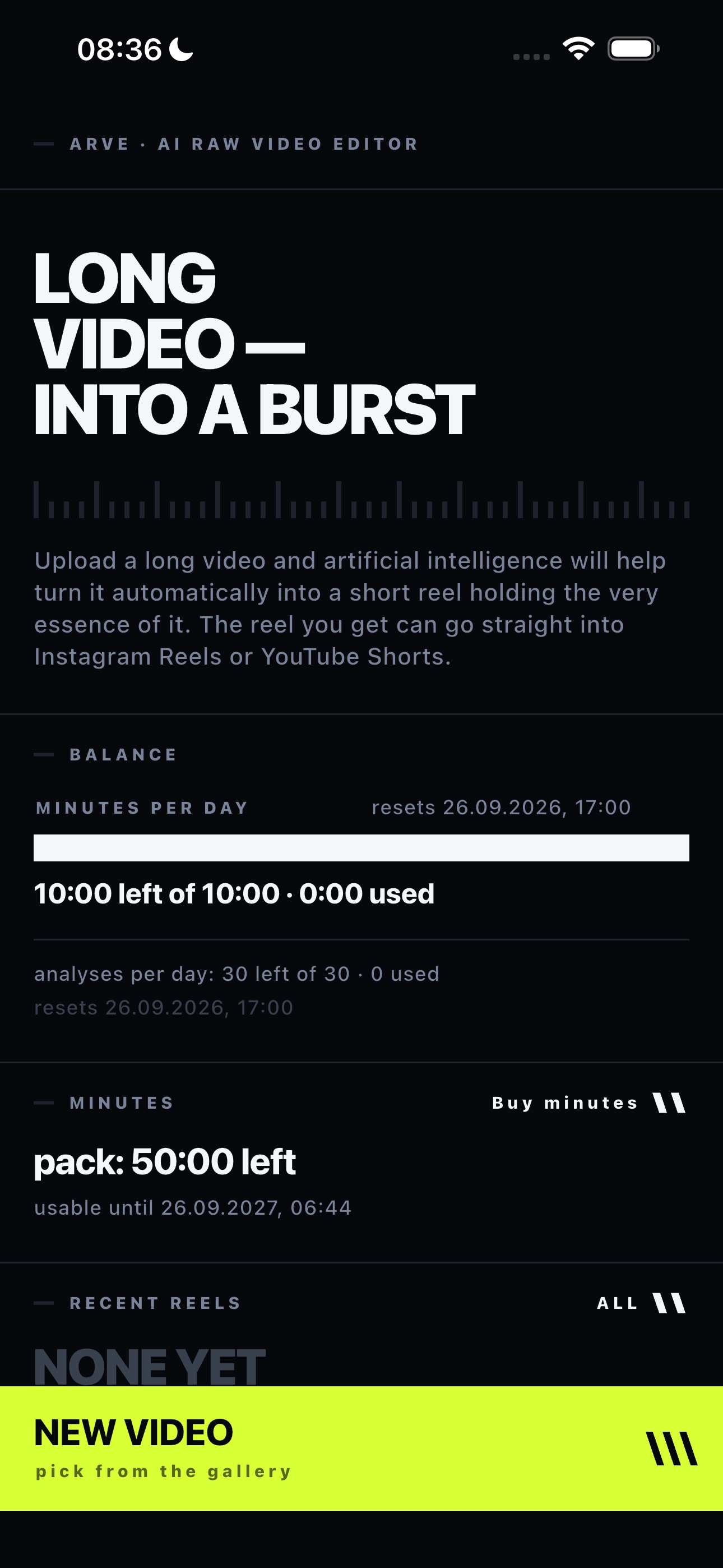 Screenshot 1 of ARVE | AI Raw Video Editor