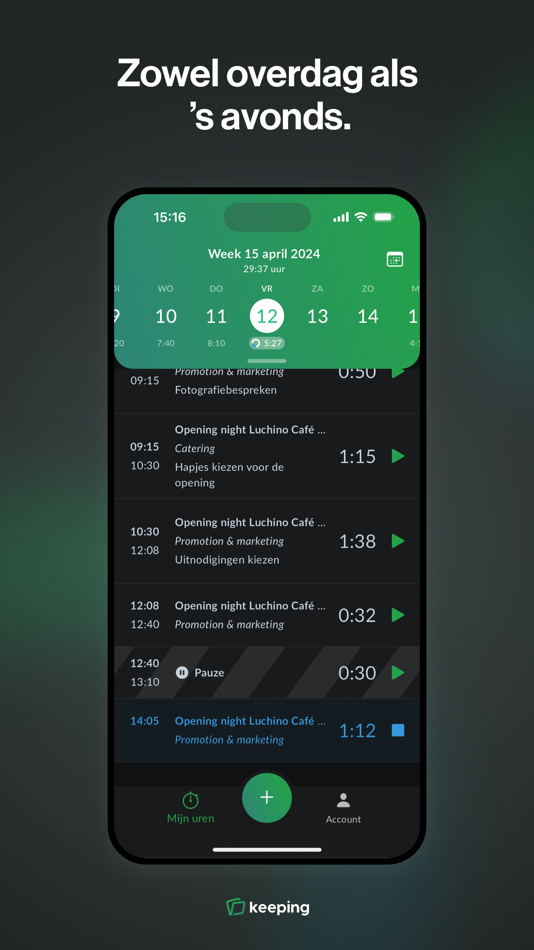 #2. Keeping - Easy Time Tracking (iOS) 由: Keeping B.V.
