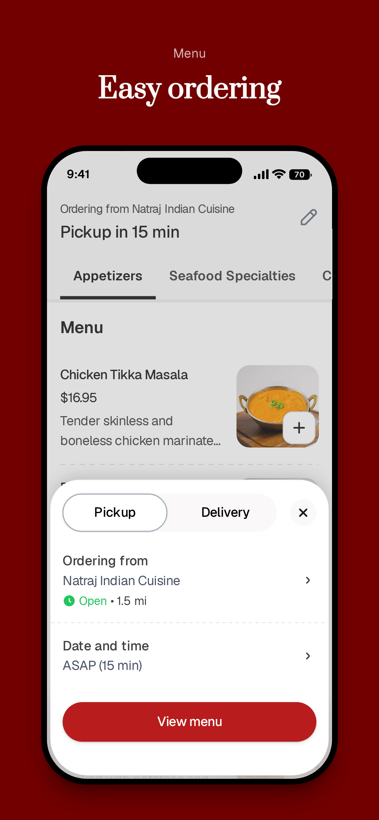 Natraj Indian Cuisine screenshot 3