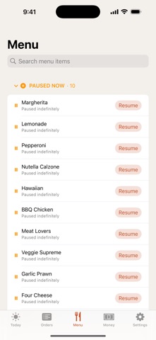 Restaurant Manager iPhone screenshot