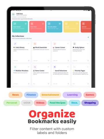 Kutu: Bookmark Manager iPad screenshot