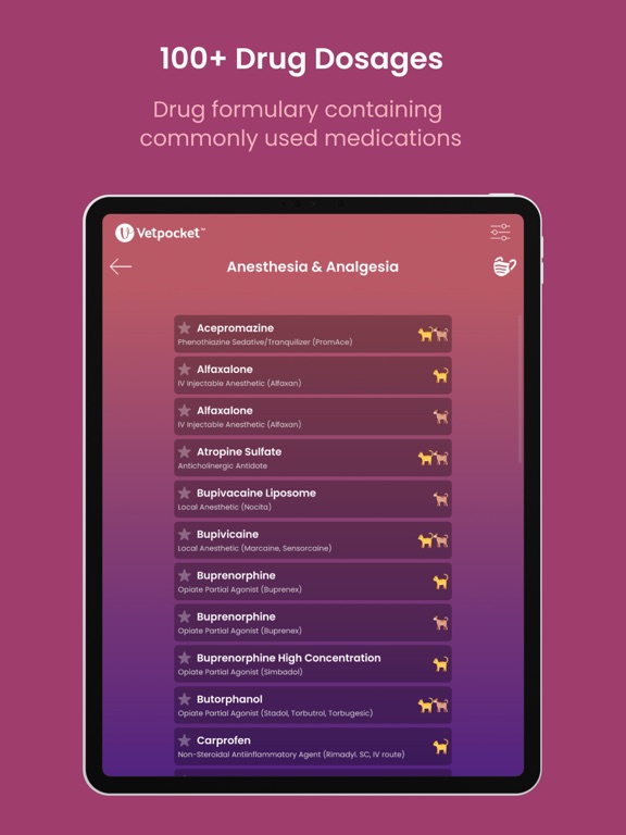 Vetpocket - Vet Calc & Drugs iPad screenshot 8 - Medical app