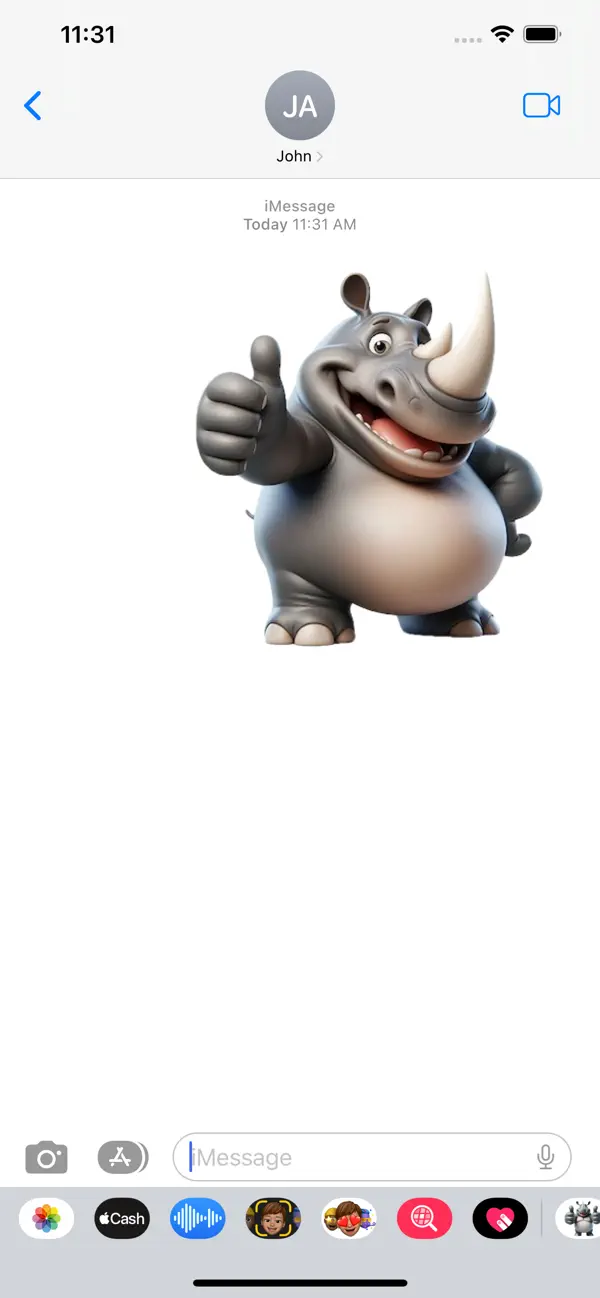 Screenshot #3 pour Thumbs Up Rhino Stickers