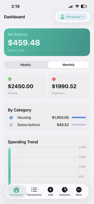 BudgetFlo Screenshot 1 of 4