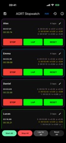 AGRT Coach Stopwatch screenshot