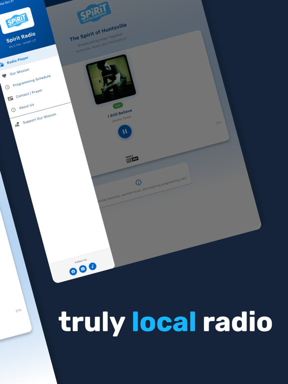 Spirit 94.3 iPad screenshot 2 - Music app