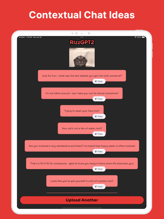 RizzGPT2: LIVE AI Rizz Wingman iPad screenshot 2 - Lifestyle app