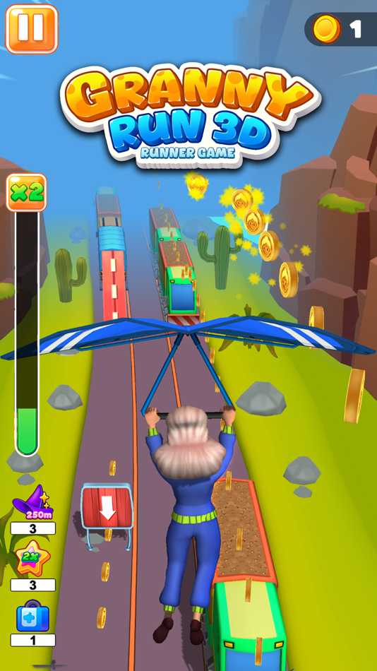 #1. Granny Run 3D runner Game (iOS) By: Vault Productions Pvt Ltd