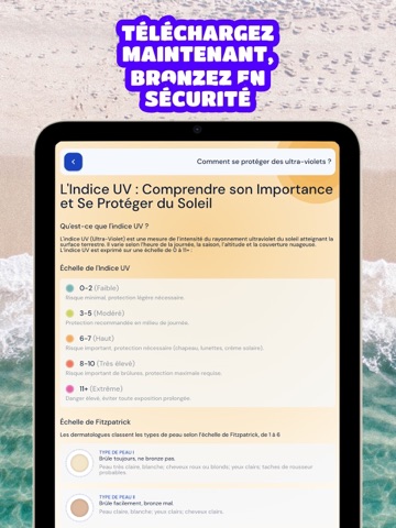 Indice UV : Bronzage & Soleil iPad screenshot 7