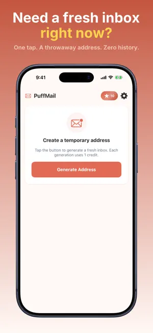 Temp Mail: PuffMail screenshot 4