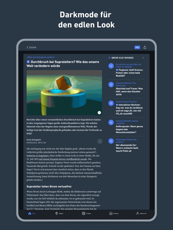 LVZ - Nachrichten und Podcast iPad screenshot 9 - News app