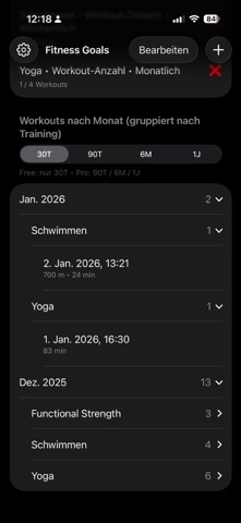FitnessGoals screenshot